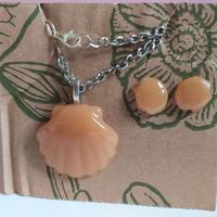 Parure collana e orecchini conchiglia