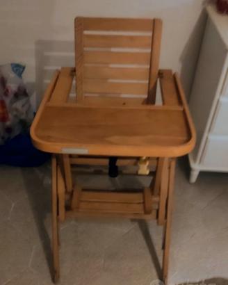 Seggiolone Foppapedretti in legno Vintage 