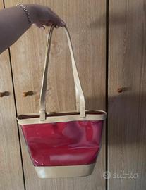 borsa pochette rossa granata estiva da sera/mare