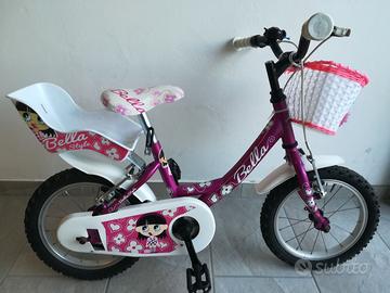 Bici 14" bambina 4-7 anni + caschetto tg S