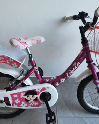 Bici 14" bambina 4-7 anni + caschetto tg S