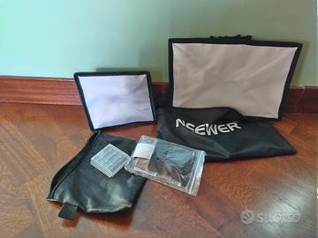 Kit Soft box flash (grande+piccolo) e filtri 