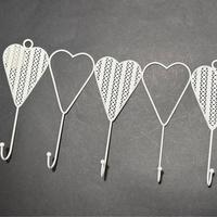 Appendiabiti da parete a forma di cuore shabby