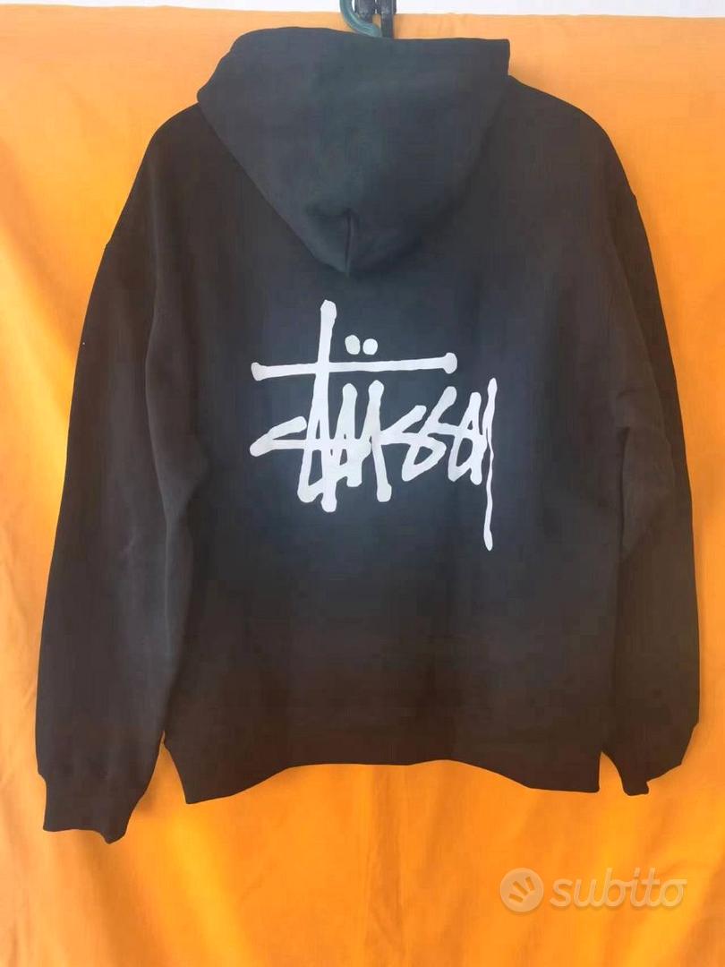 Felpa stussy grigia hot sale senza cappuccio