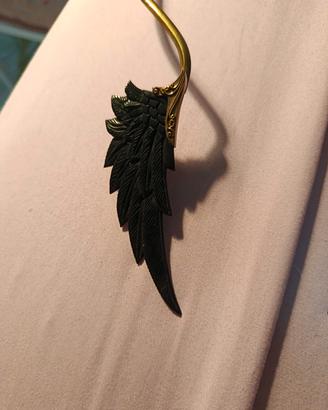 collana stile goth -intagliata con vero corno 