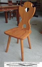 Sedia tirolese cuore in pino