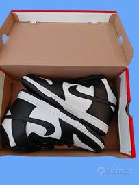 Nike Dunk High Retro Bianco e Nera Taglia 46 