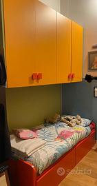 Letto e armadio a punte