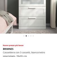 Cassettiera BRIMNES IKEA Rossa