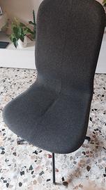 Sedia per scrivania ufficio colore grigio sciro