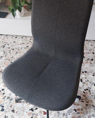 Sedia per scrivania ufficio colore grigio sciro