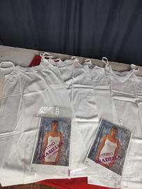 set 4 canottiere, donna M, filo di scozia 