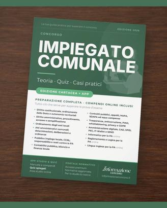 Manuale Concorso Impiegato Comunale Completa