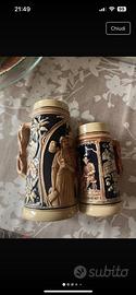 Coppia di boccali in ceramica made in Germany