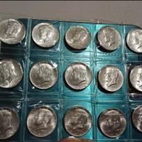 lotto di mezzi dollari d'argento anno 1964 tutti 