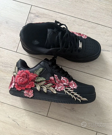 Nike air force 1 red rose