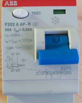 ABB F202 A AP-R differenziale 0.03A 25A tipo A