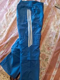 Pantaloni estivi Adidas azzurri 