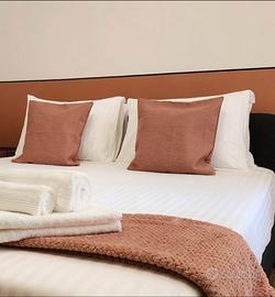 Plaid in pile e 2 cuscini arredo color rosa cotto