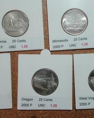 Monete USA quarto di dollaro commemorative