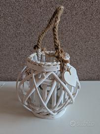Lanterna Portacandele Shabby Chic in Legno
