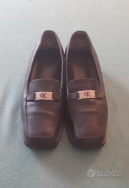 Scarpe Mocassini Calvin K. Pelle Nera. Misura 37