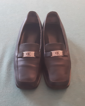 Scarpe Mocassini Calvin K. Pelle Nera. Misura 37