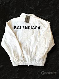 Giacca leggera bianca Balenciaga unisex taglia 48