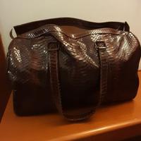 Borsa bauletto in pitone vintage