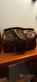 Borsa bauletto in pitone vintage