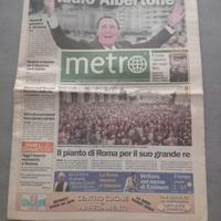 Metro 26 FEBBRAIO 2003 MORTE ALBERTO SORDI