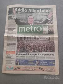 Metro 26 FEBBRAIO 2003 MORTE ALBERTO SORDI