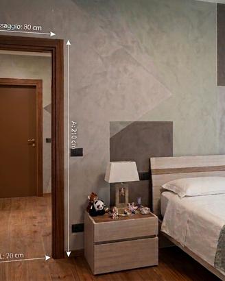 Set 4 porte in legno con maniglia 