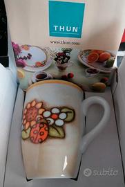 set 2 tazze Mug in porcellana Thun nuove