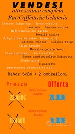 blocco per attività di bar 