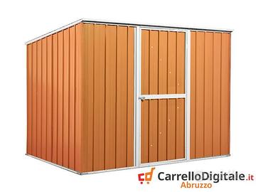 Casetta giardino in Acciaio 260x185 legno chiaro