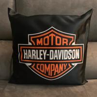 Cuscino stampa Harley Davidson nero