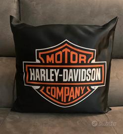 Cuscino stampa Harley Davidson nero