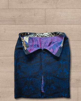 Roberto Cavalli | Gonna Vintage nera e blu | 38/S