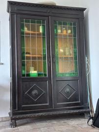 Armadio vetrina libreria antico. 