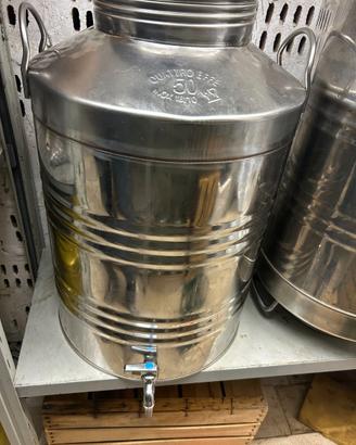 Fusti in acciaio inox 50 lt. per olio e vino