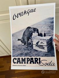 Poster stampa bitter Campari soda ghepardo
