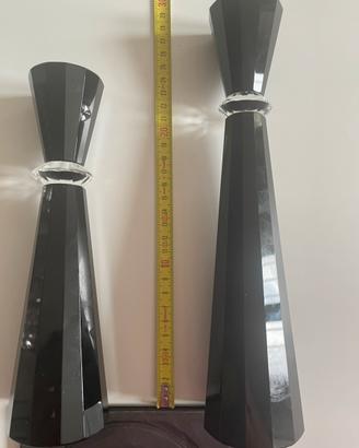 Candelabri cristallo nero