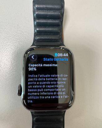 Apple watch Acciaio 7 GPS + Cellular batteria 98%