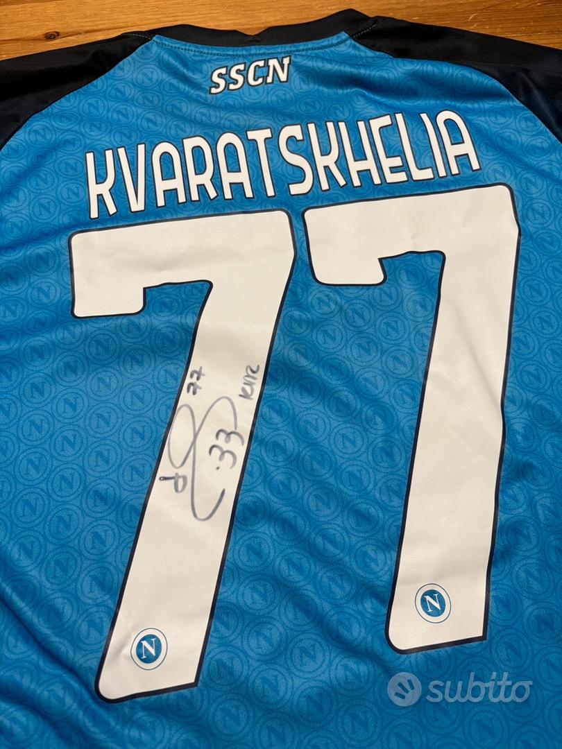Maillot SSC Napoli Kvaratskhelia 22/23 - Signé, Authentique, Neuf