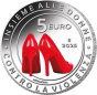 5 EURO VIOLENZA DONNE MONETA Argento 925‰ FIOR CON