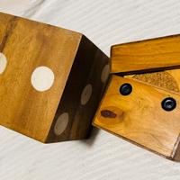 Dado gigante legno massello e dado sottobicchieri