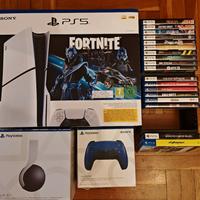 PS5 Slim + SSD 4TB + 18 giochi + cuffie Pulse 3D