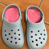 Crocs rosa grigio bambina donna ragazza tg 4