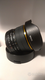 Fisheye 8mm f 3.5 per Canon bower(samyang)